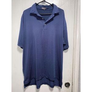 Peter Millar Summer Comfort Men's Size XXLarge Golf Polo Shirt, Blue Striped‎